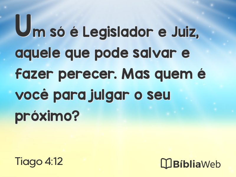 Tiago 4:12 em imagem para compartilhar