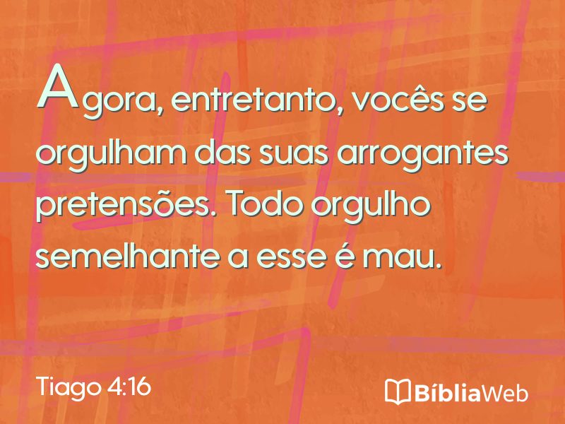 Tiago 4:16 em imagem para compartilhar