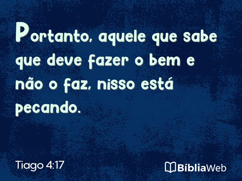 Tiago 4:17 em imagem para compartilhar