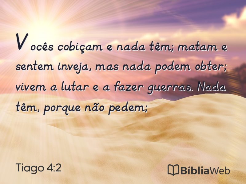 Tiago 4:2 em imagem para compartilhar