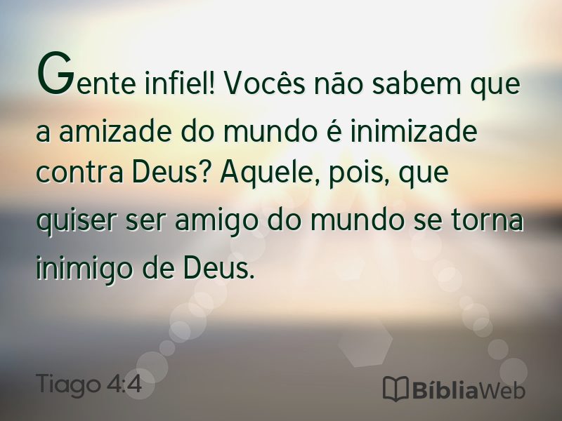 Tiago 4:4 em imagem para compartilhar
