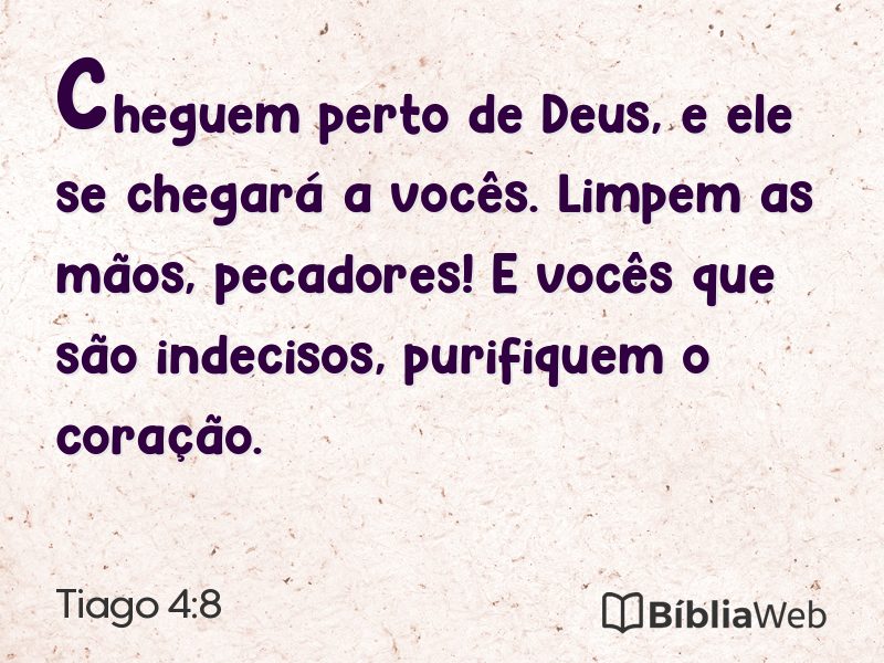 Tiago 4:8 em imagem para compartilhar