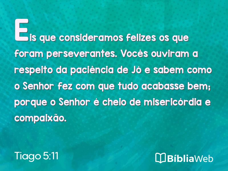 Tiago 5:11 em imagem para compartilhar