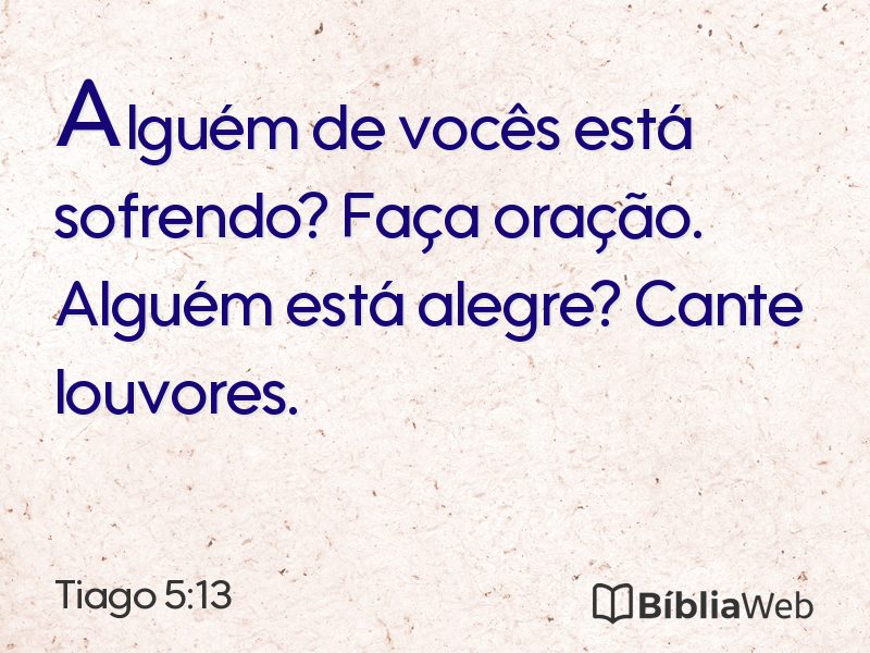 Tiago 5:13 em imagem para compartilhar