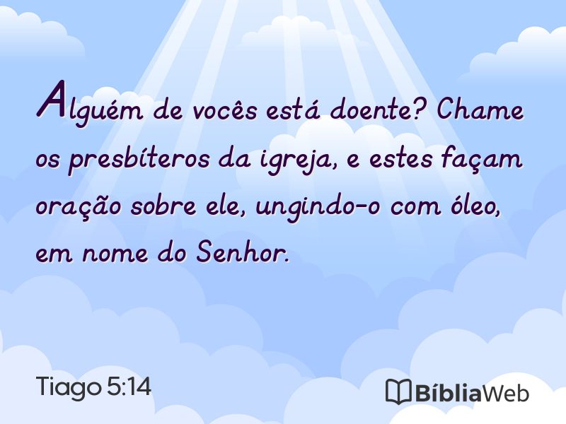 Tiago 5:14 em imagem para compartilhar
