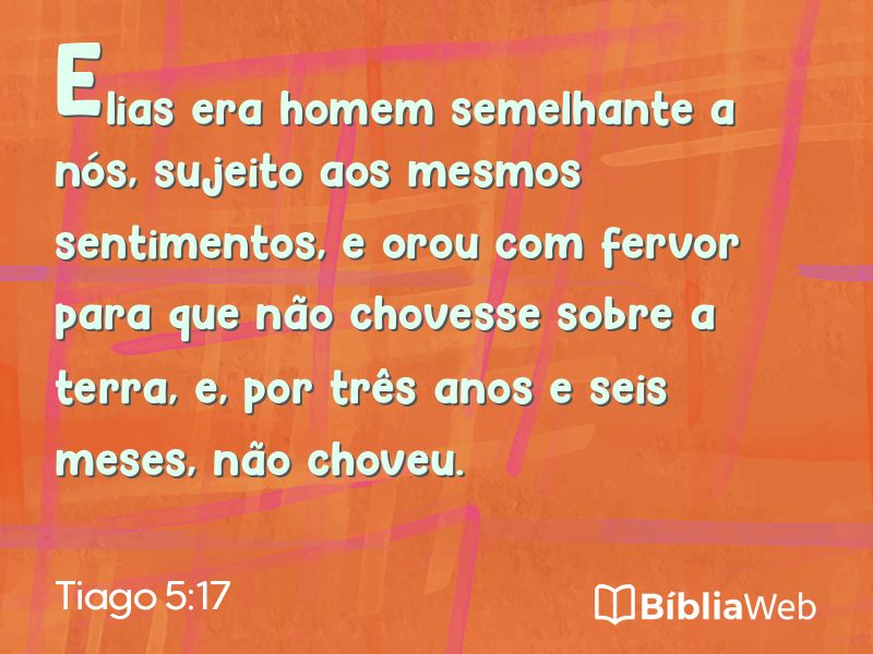 Tiago 5:17 em imagem para compartilhar