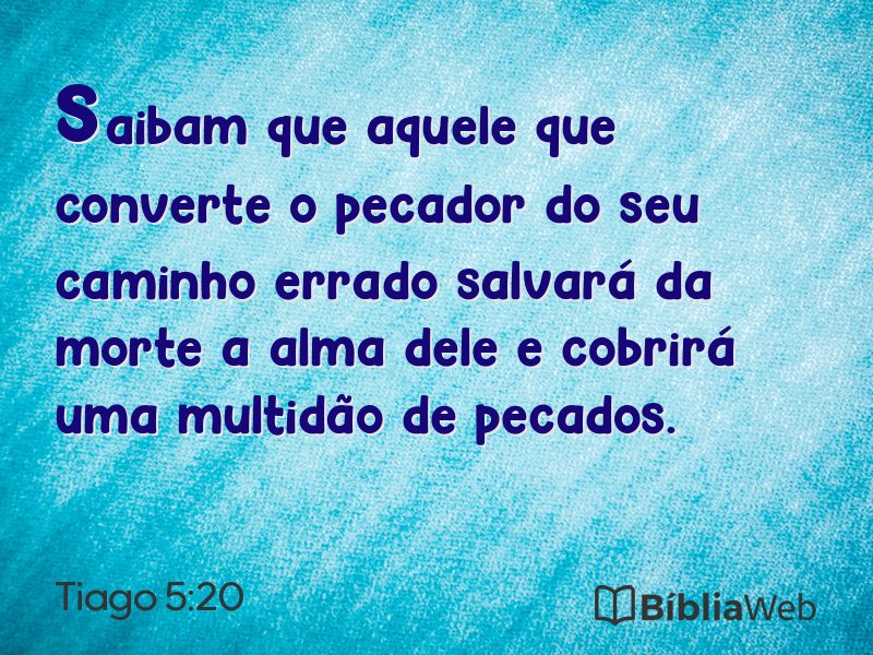 Tiago 5:20 em imagem para compartilhar