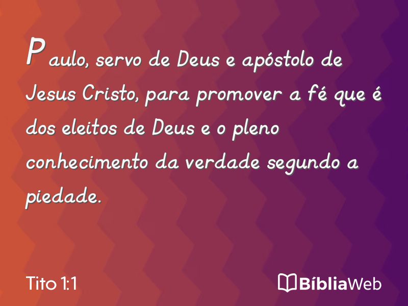 Tito 1:1 em imagem para compartilhar