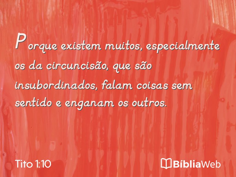 Tito 1:10 em imagem para compartilhar