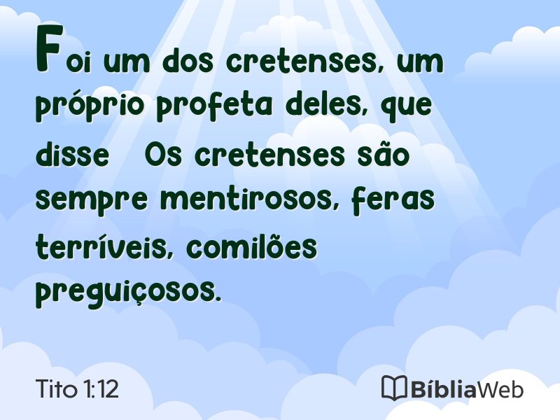Tito 1:12 em imagem para compartilhar