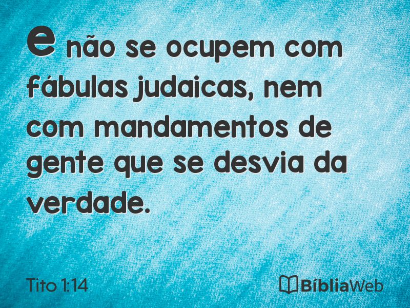 Tito 1:14 em imagem para compartilhar