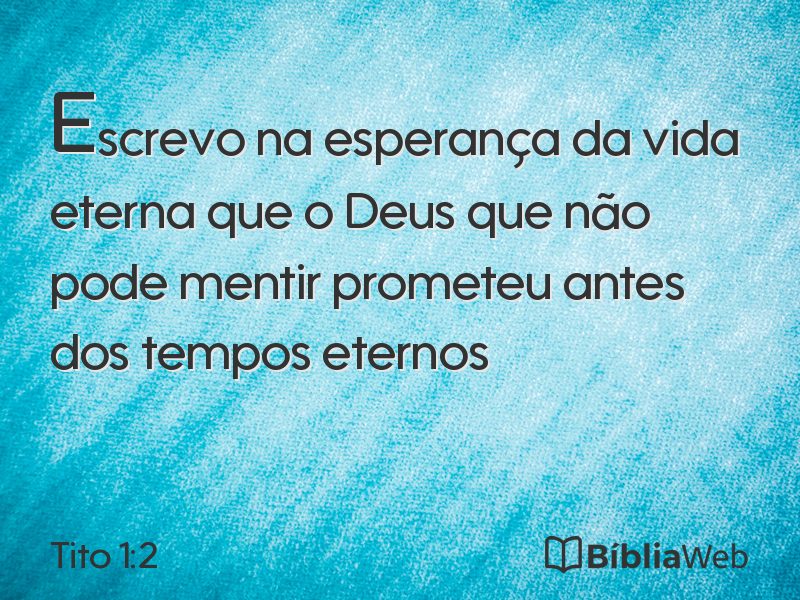 Tito 1:2 em imagem para compartilhar