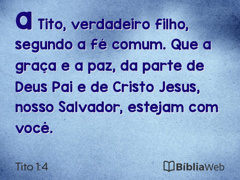 Tito 1:4 em imagem para compartilhar