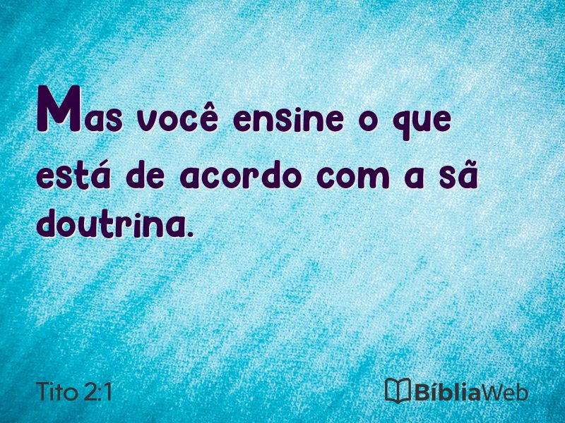 Tito 2:1 em imagem para compartilhar