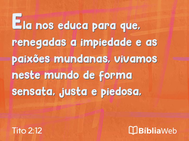 Tito 2:12 em imagem para compartilhar