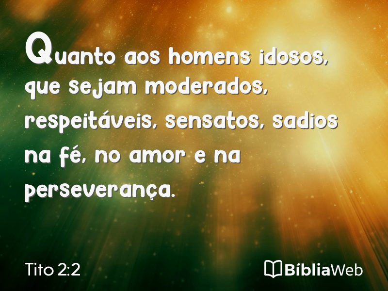Tito 2:2 em imagem para compartilhar