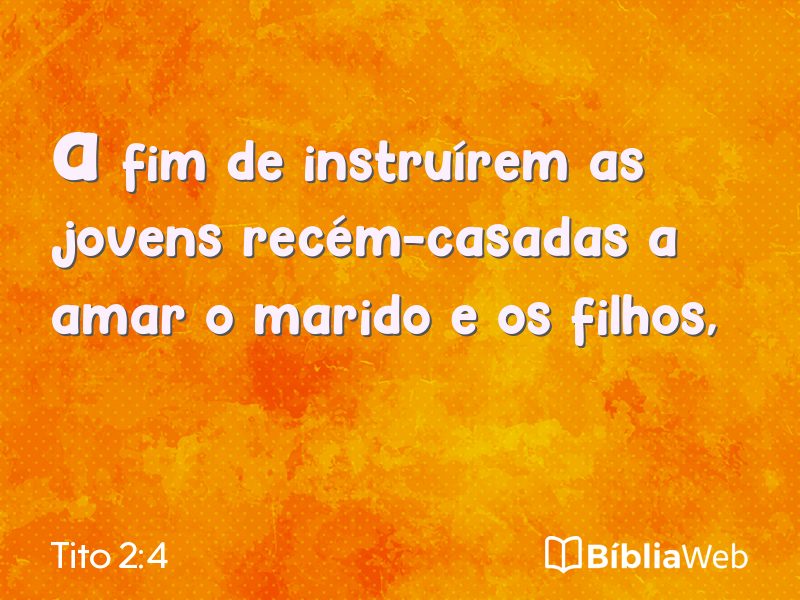 Tito 2:4 em imagem para compartilhar