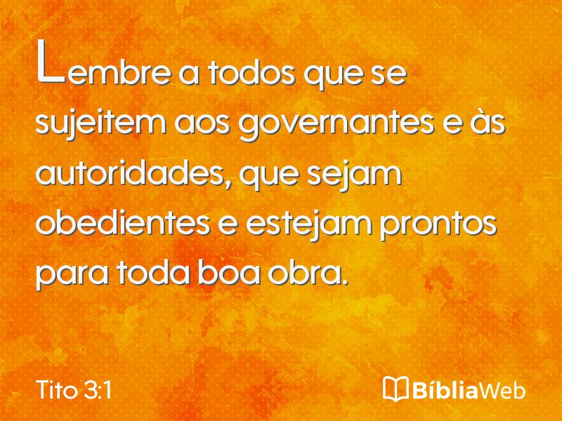 Tito 3:1 em imagem para compartilhar