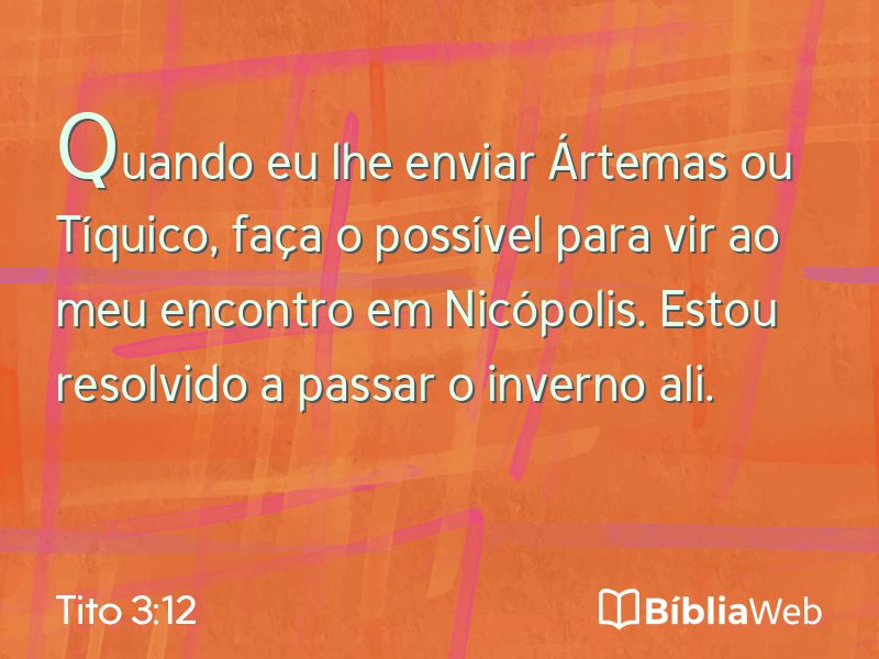 Tito 3:12 em imagem para compartilhar