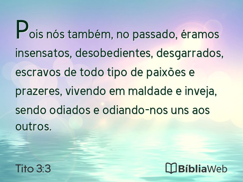 Tito 3:3 em imagem para compartilhar