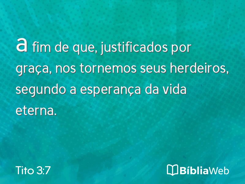 Tito 3:7 em imagem para compartilhar