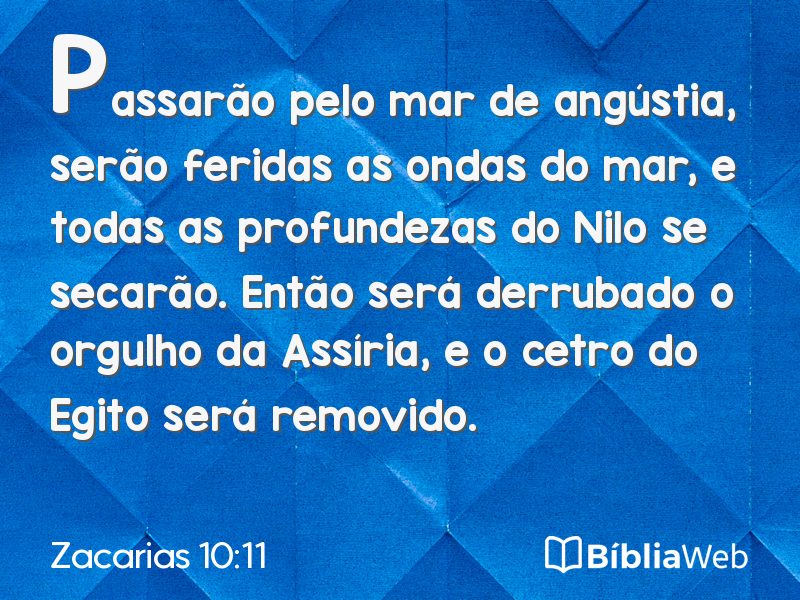 Zacarias 10:11 em imagem para compartilhar