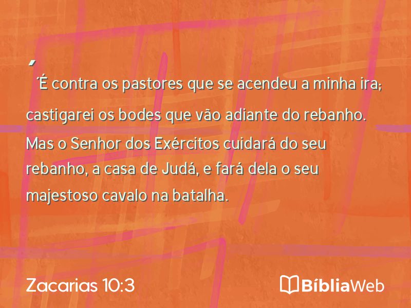 Zacarias 10:3 em imagem para compartilhar