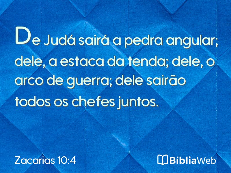 Zacarias 10:4 em imagem para compartilhar