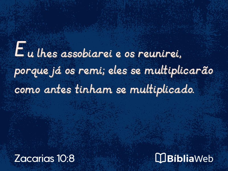 Zacarias 10:8 em imagem para compartilhar