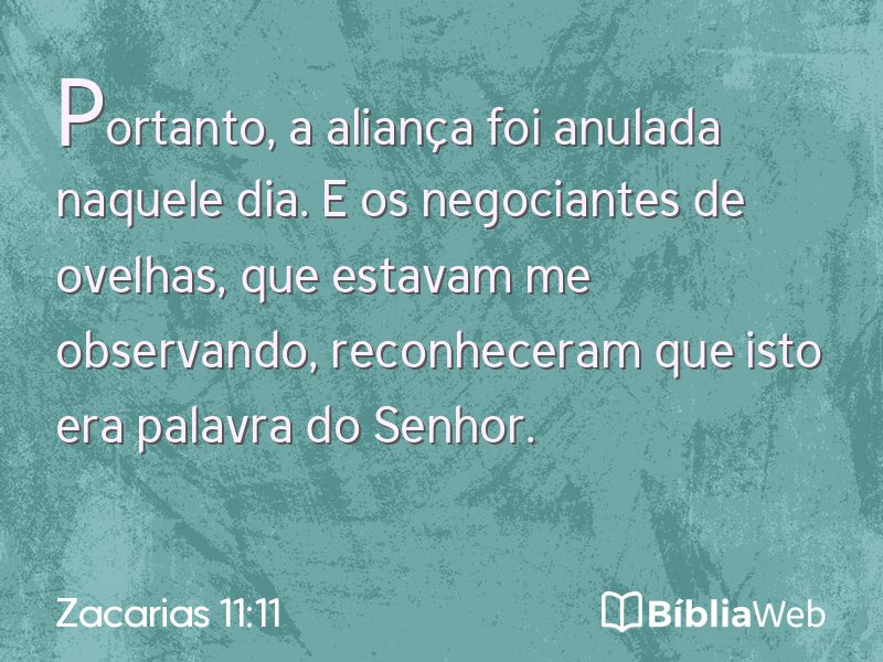 Zacarias 11:11 em imagem para compartilhar