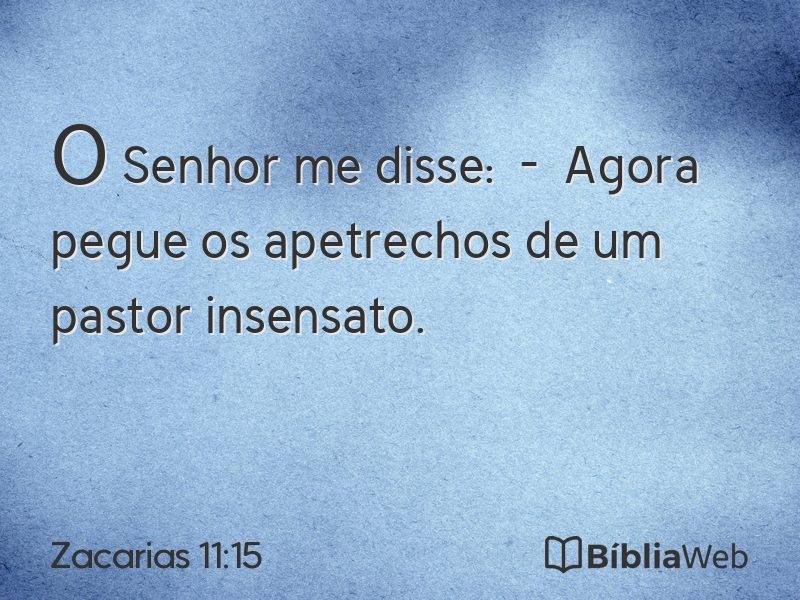 Zacarias 11:15 em imagem para compartilhar