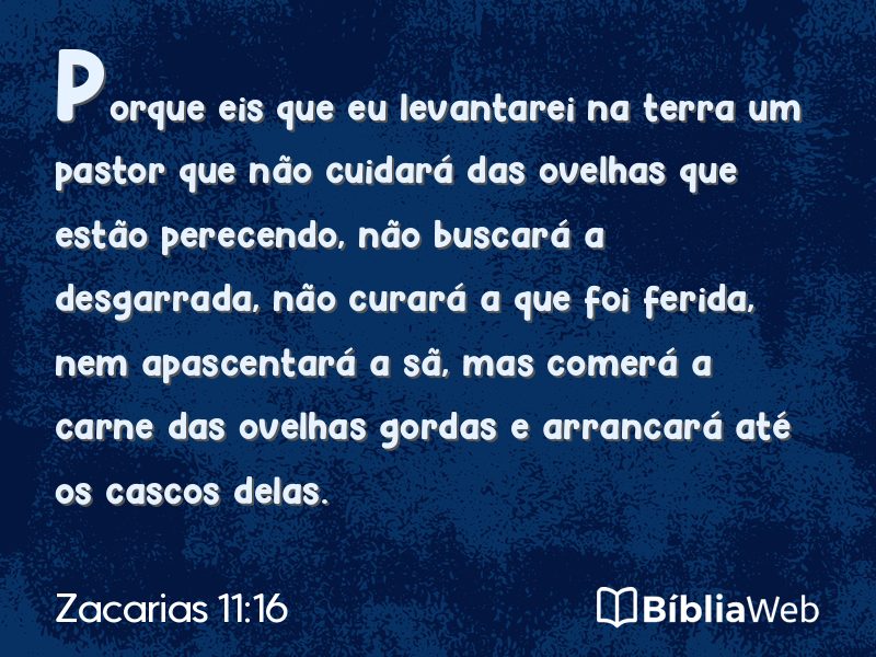 Zacarias 11:16 em imagem para compartilhar