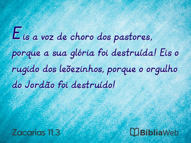 Zacarias 11:3 em imagem para compartilhar