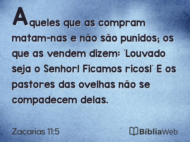 Zacarias 11:5 em imagem para compartilhar