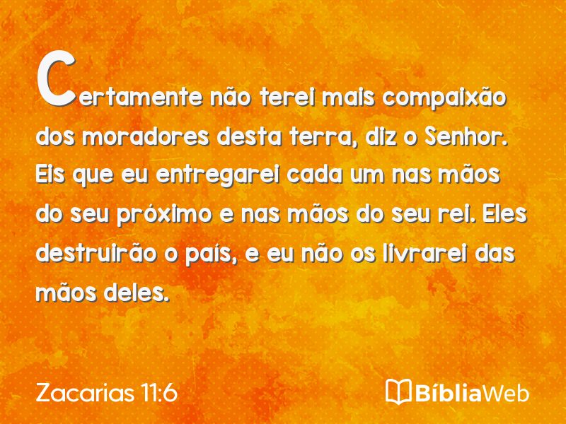 Zacarias 11:6 em imagem para compartilhar