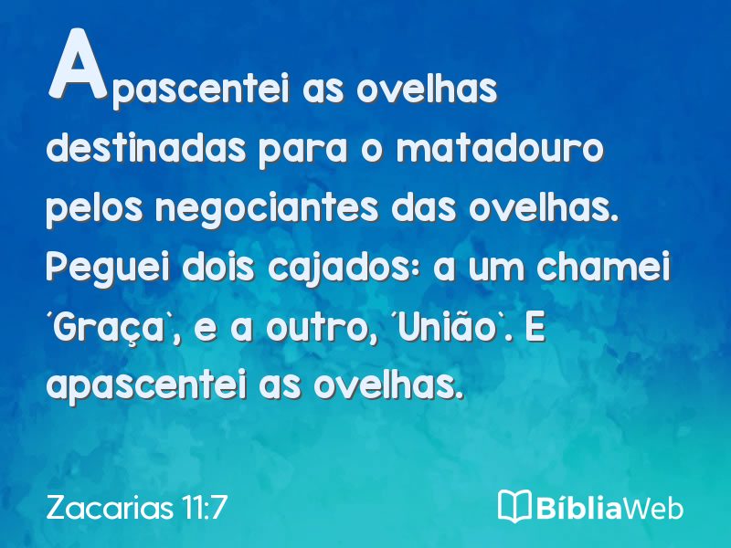 Zacarias 11:7 em imagem para compartilhar