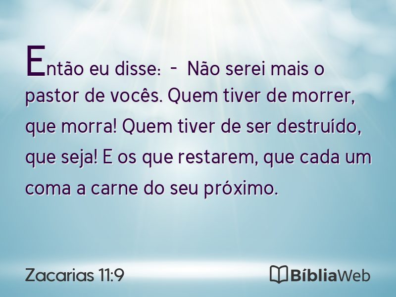 Zacarias 11:9 em imagem para compartilhar