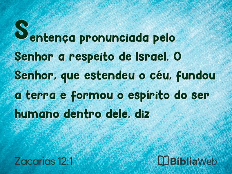 Zacarias 12:1 em imagem para compartilhar