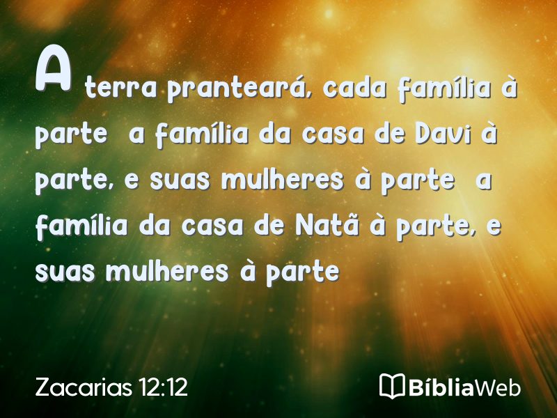 Zacarias 12:12 em imagem para compartilhar