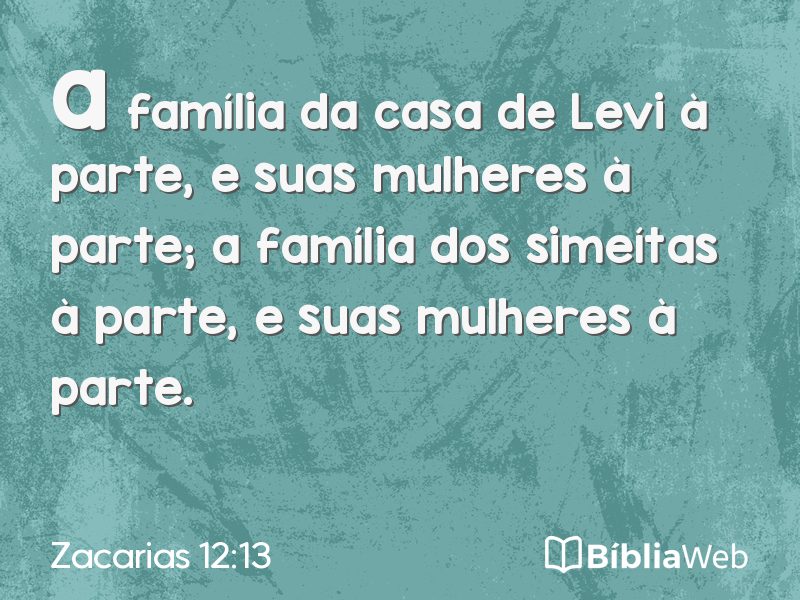 Zacarias 12:13 em imagem para compartilhar