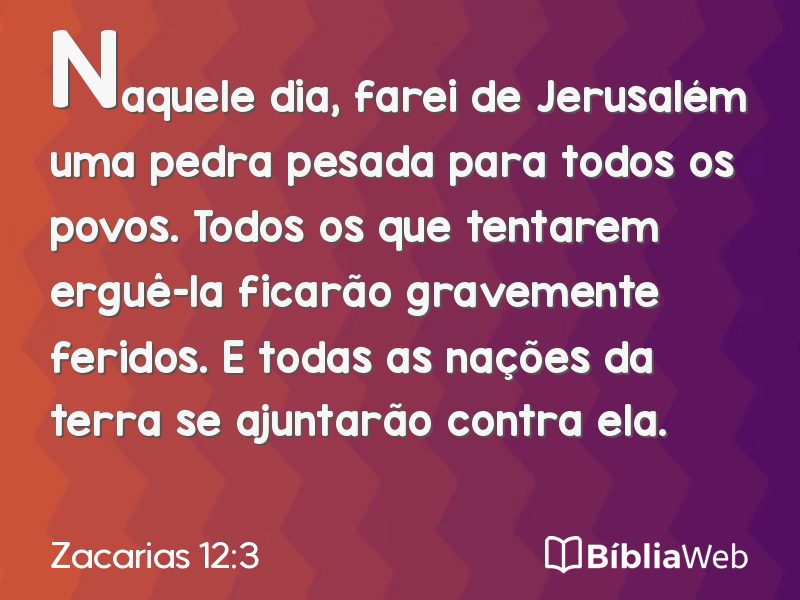 Zacarias 12:3 em imagem para compartilhar