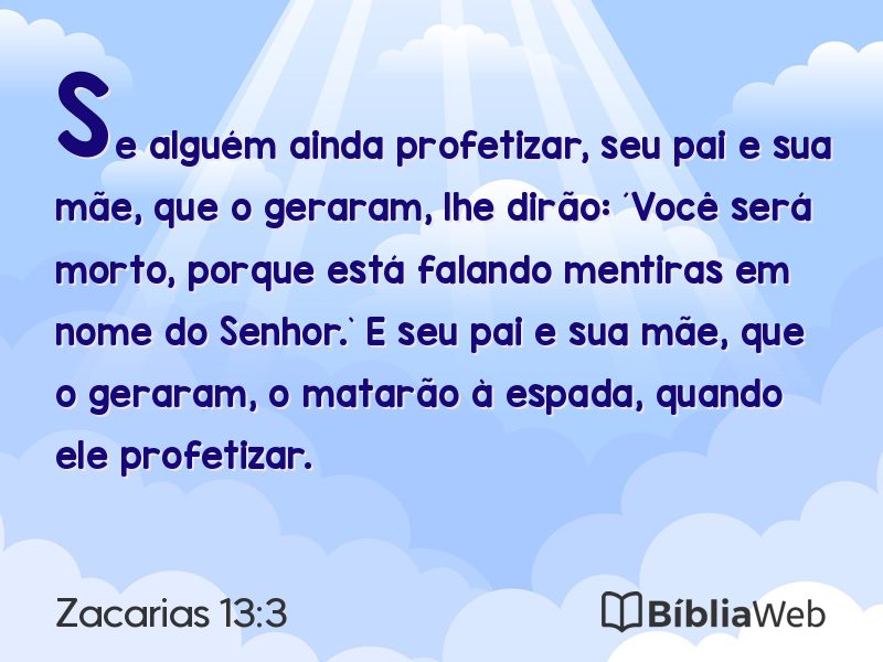 Zacarias 13:3 em imagem para compartilhar