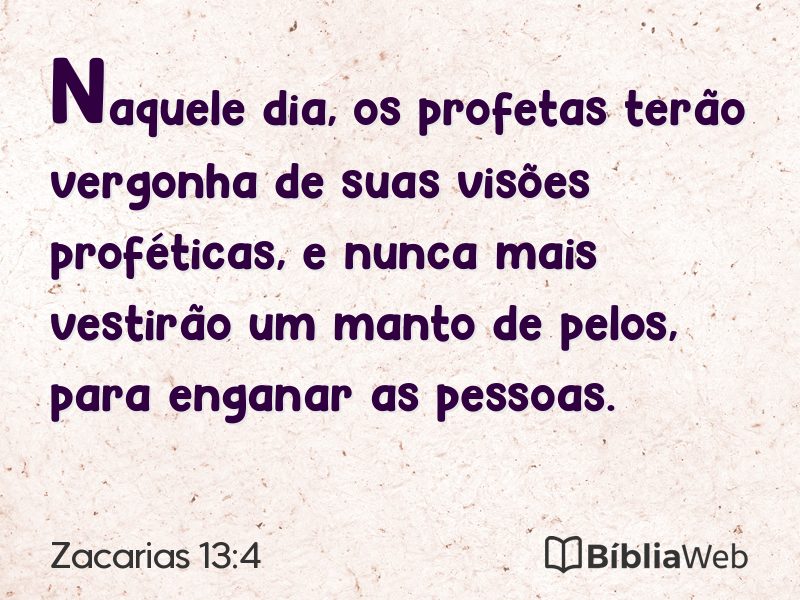 Zacarias 13:4 em imagem para compartilhar