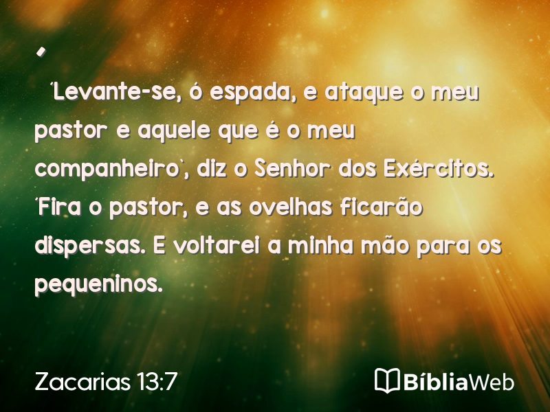 Zacarias 13:7 em imagem para compartilhar