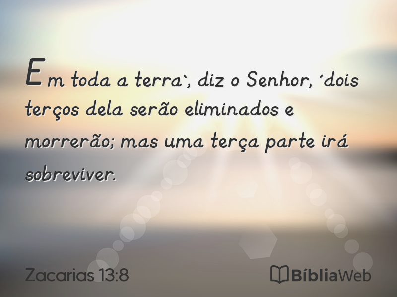 Zacarias 13:8 em imagem para compartilhar