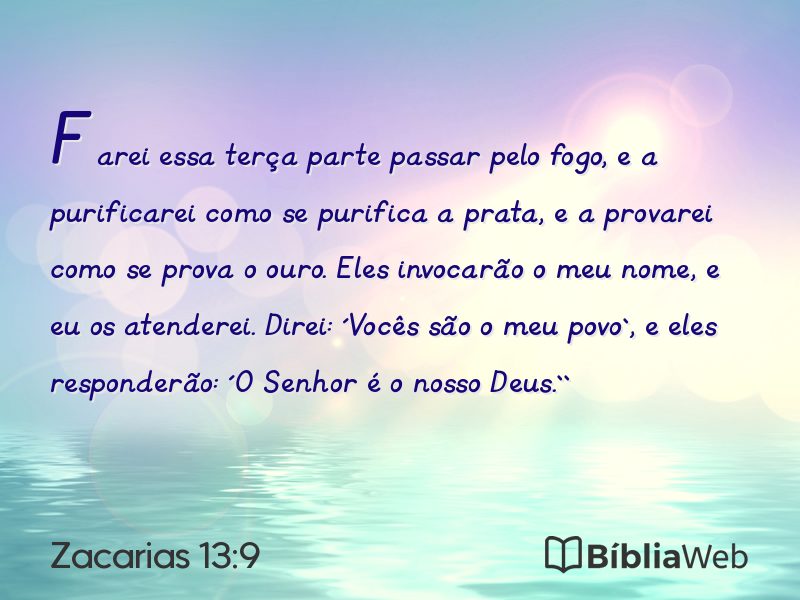 Zacarias 13:9 em imagem para compartilhar