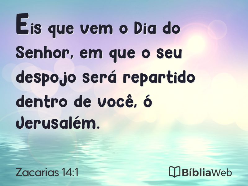 Zacarias 14:1 em imagem para compartilhar