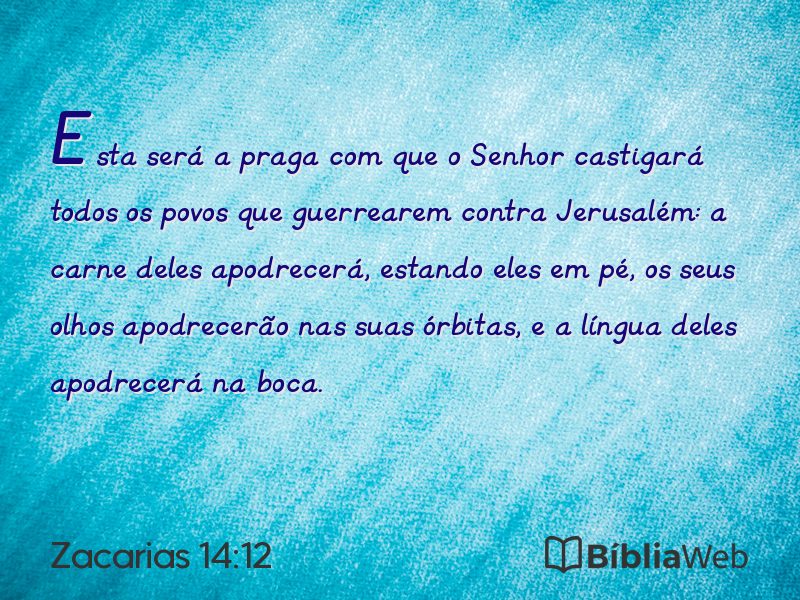 Zacarias 14:12 em imagem para compartilhar