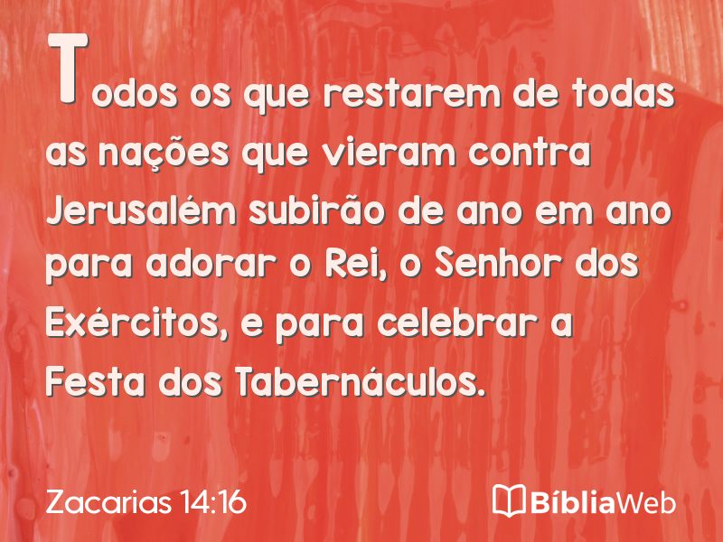 Zacarias 14:16 em imagem para compartilhar