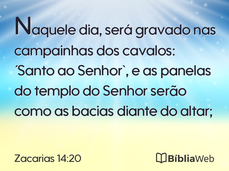 Zacarias 14:20 em imagem para compartilhar